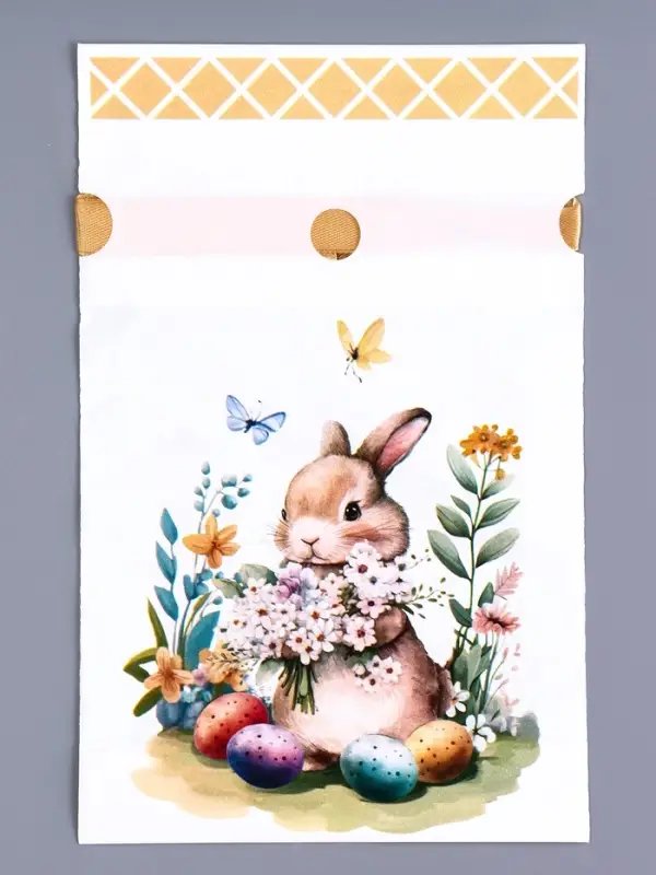 Пакет полиэтиленовый подарочный «Заяц с цветами», с завязками, 15×23 см МИКС Пакет полиэтиленовый подарочный «Заяц с цветами», с завязками, 15×23 см МИКС