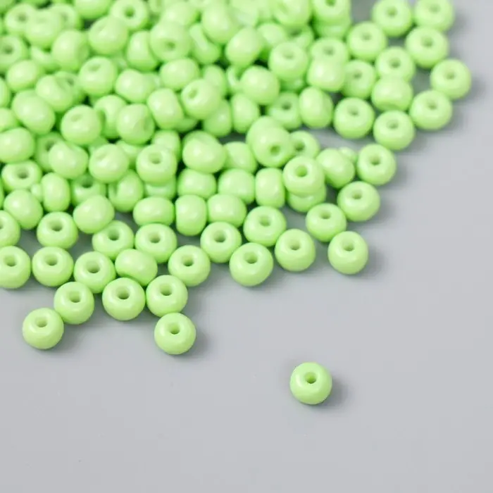 Бисер стекло 6/0  Бисер стекло 6/0 "Фисташковый" 15 гр