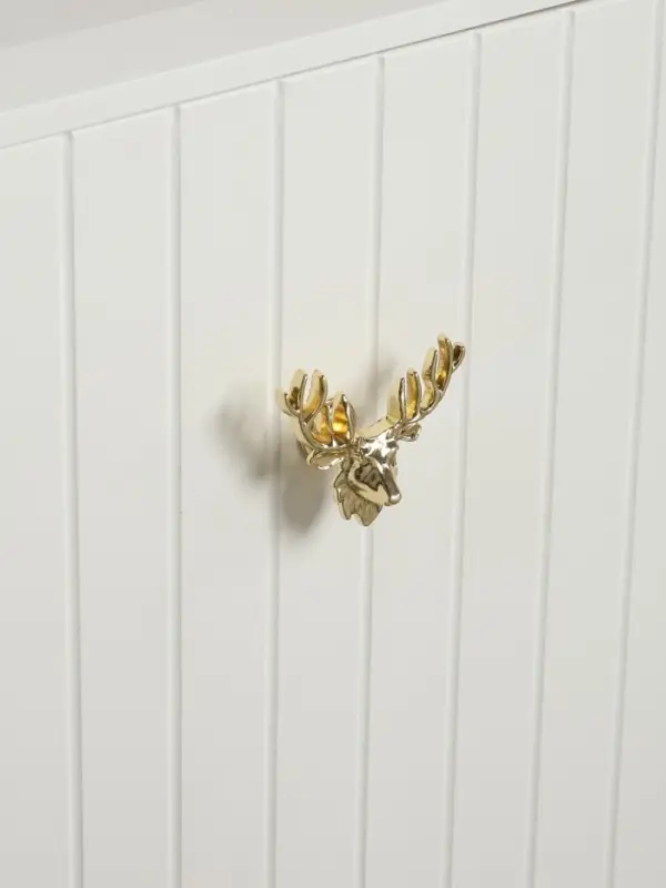 Ручка-кнопка CAPPIO PRO &laquo;Олень&raquo; 66&times;55 мм, цвет золото