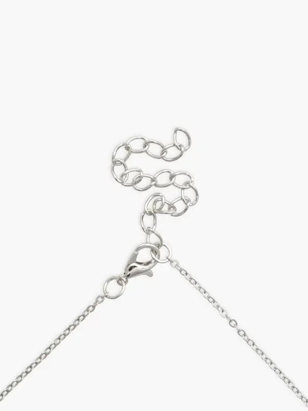 Чокер &laquo;Полумесяц&raquo;, фазы луны, цветной в серебре, 35 см