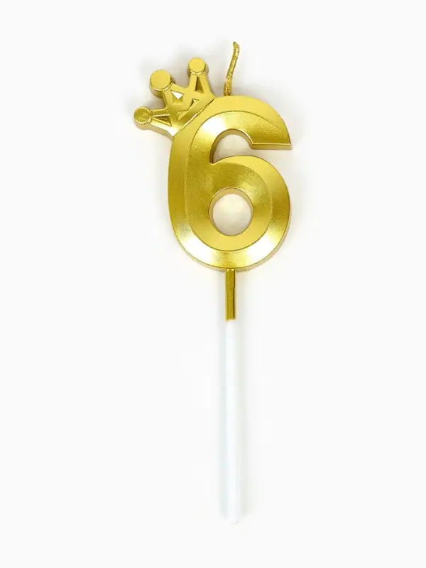 Свеча для торта "Корона" цифра 6