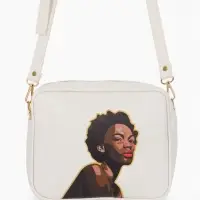 Сумка женская на молнии TEXTURA, 22&times;8&times;17 см, с цветным принтом, белая