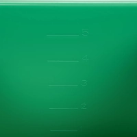 Ведро FBK 6л зеленое, с мерной шкалой, прямоугольное26x19x21,5 см., 91027-5