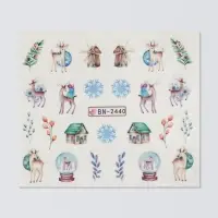 Слайдеры для ногтей «Christmas deer», разноцветные