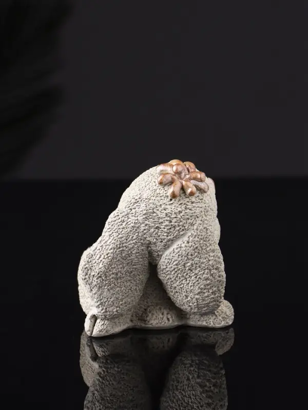 Фигура Фигура "Кролик с бантом" 7 см, серый