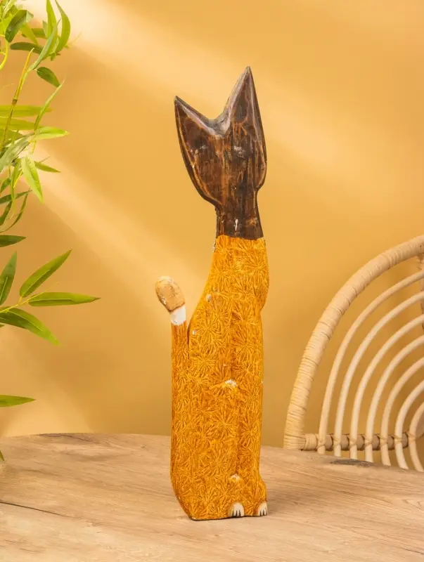 Сувенир «Кошка», 60×14×6 см, дерево, коричневый, МИКС Сувенир «Кошка», 60×14×6 см, дерево, коричневый, МИКС