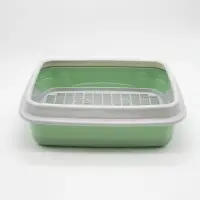 Туалет с бортом с сеткой, 45&times;34&times;15 см, серый, оливковый