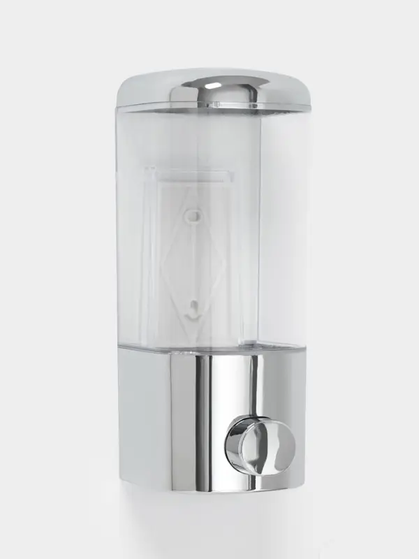 Диспенсер механический для антисептика и жидкого мыла, 500 мл, серебристый