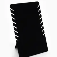 Подставка под кулоны и цепочки QF, 8 мест, 19.5&times;2&times;28.8 см, чёрная