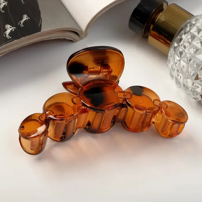 Крабик для волос «Глянец», круги люкс, 10 см, МИКС Крабик для волос «Глянец», круги люкс, 10 см, МИКС