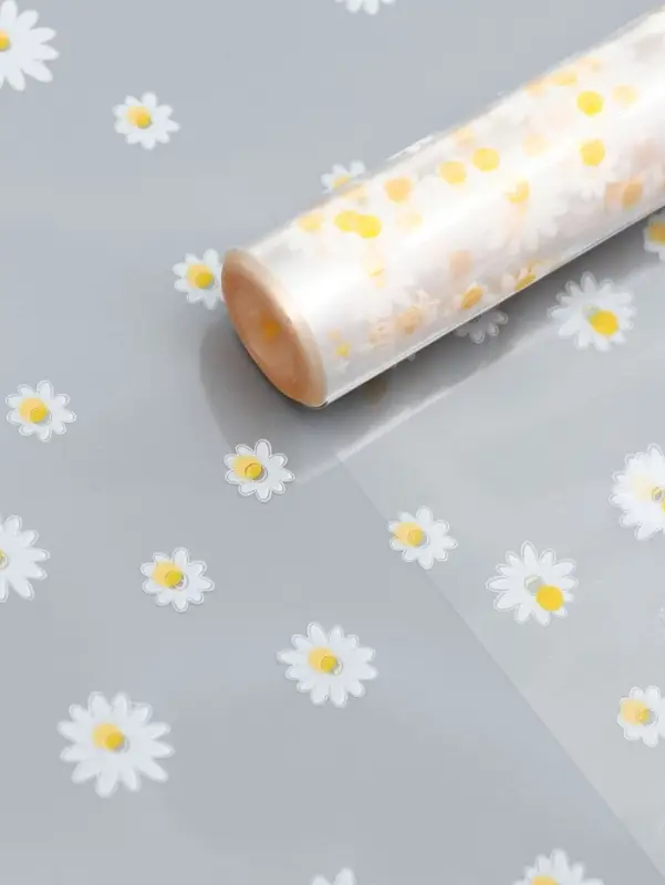 Пленка для цветов &laquo;Маргаритка&raquo; белый+жёлтый 0.7&times;8.2 м, 40 мкм