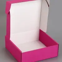 Коробка самосборная, розовая, для подарков, хранения и отправки посылок, 23&times;23&times;8 см