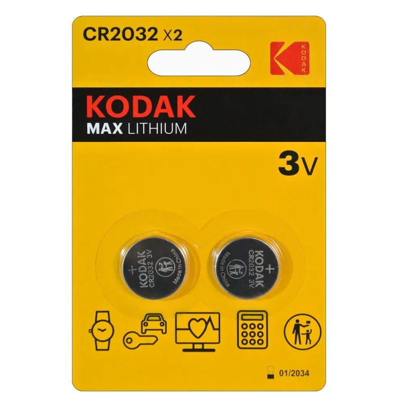 Батарейка Kodak MAX CR2032 BL2 Lithium 3V Батарейка Kodak MAX CR2032 BL2 Lithium 3V