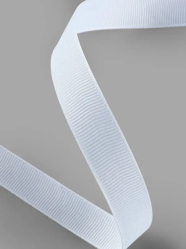 Лента репсовая, 15 мм, 23&plusmn;1 м, белая №01