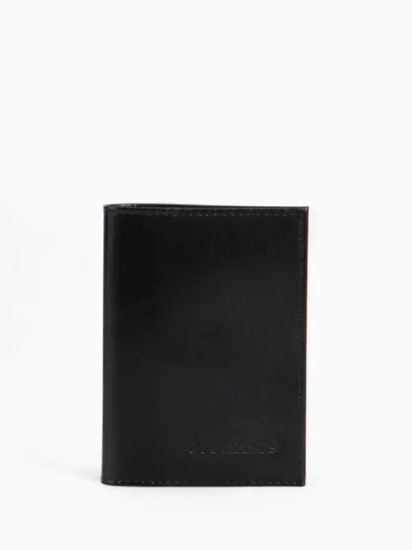 Обложка для автодокументов, натуральная кожа, гладкая, 10&times;1&times;13 см, чёрная