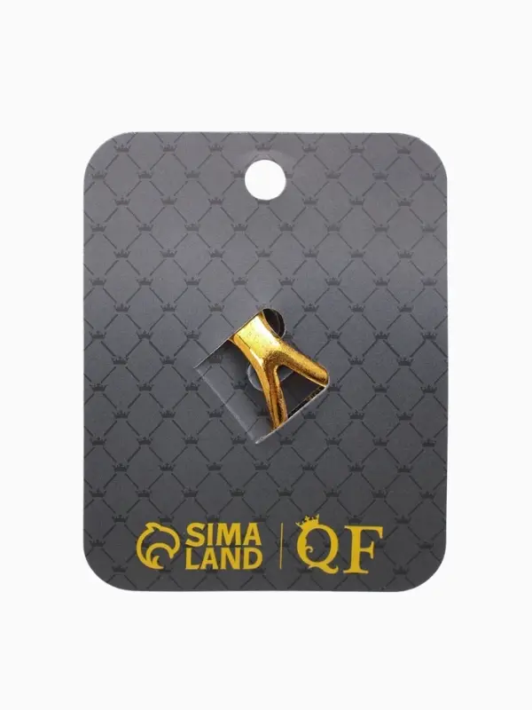 Кольцо для платка &laquo;Цветок Астра&raquo;, белое в чернёном золоте