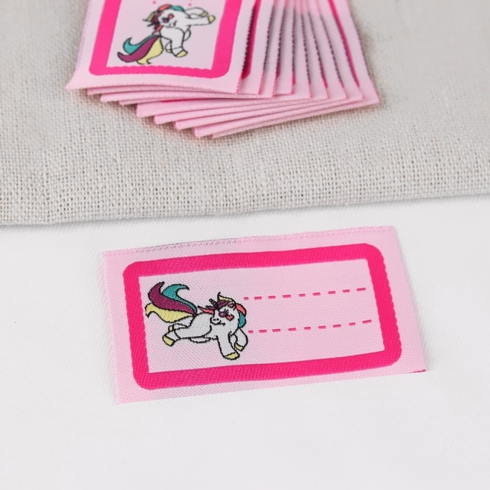 Нашивка «Единорог», 5,5 × 3,2 см, 10 шт, цвет розовый Нашивка «Единорог», 5,5 × 3,2 см, 10 шт, цвет розовый