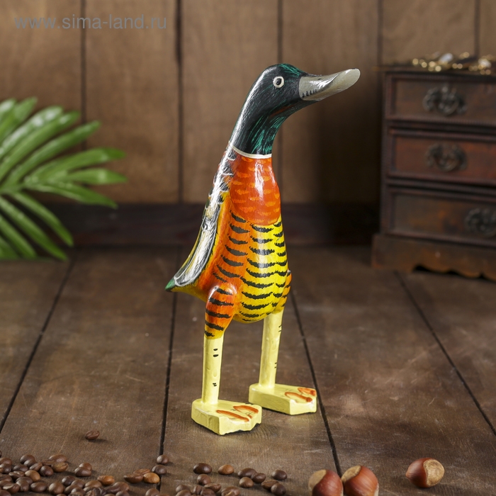 Сувенир дерево Сувенир дерево "Утка Тигриные полоски" 13х12х23 см