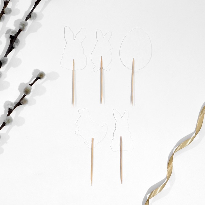 Набор для украшения кулича &laquo;Светлого дня Пасхи!&raquo; на пасху, 5,4 х 4,3 см