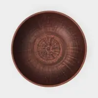 Миски &laquo;Гладь&raquo;, набор 2 шт., 800 мл, 17.5&times;5.5 см, красная глина