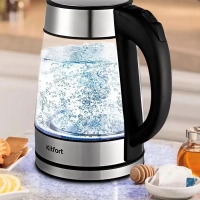 Электрический стеклянный чайник с подсветкой 1.7л KT-6118