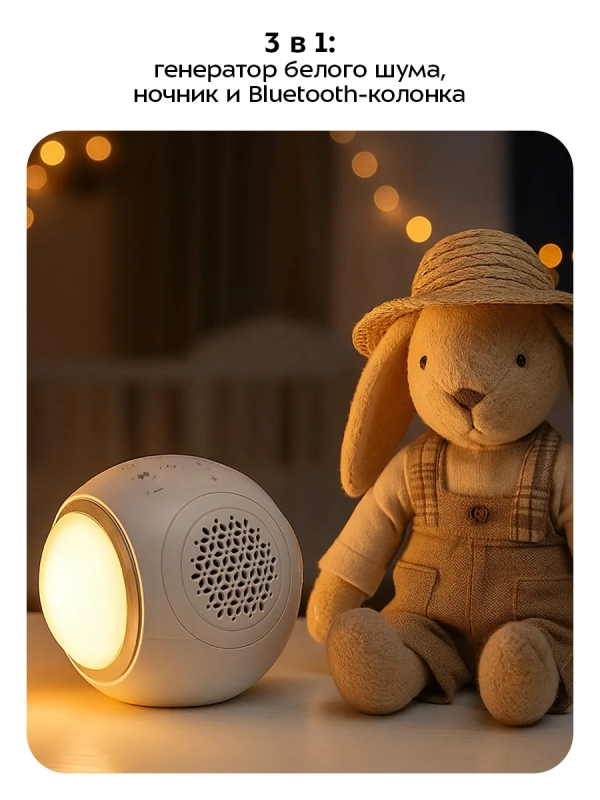 Ночник колонка генератор белого шума &laquo;3 в 1&raquo; КТ-3758