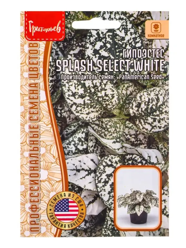 Семена цветов Гипоэстес Сплэш Селект Белый (Splash Select White)(PanAmerican Seed) 4шт.  12.29 г. 10