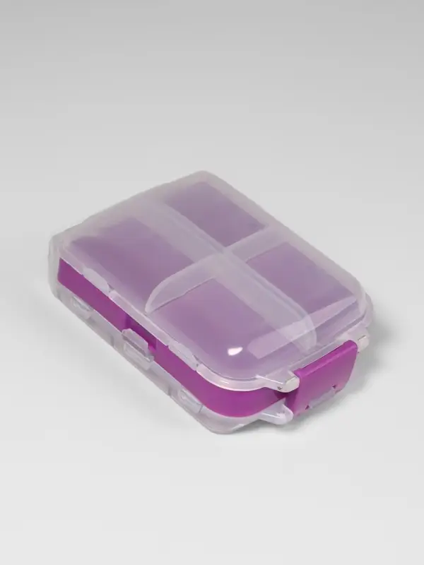 Таблетница &laquo;Максимум&raquo;, 10&times;6.5&times;3.5 см, 8 секций, сиреневая