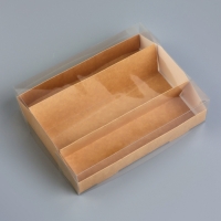 Кондитерская коробка складная под 3 эклеров, белая,16×13.5×7 см