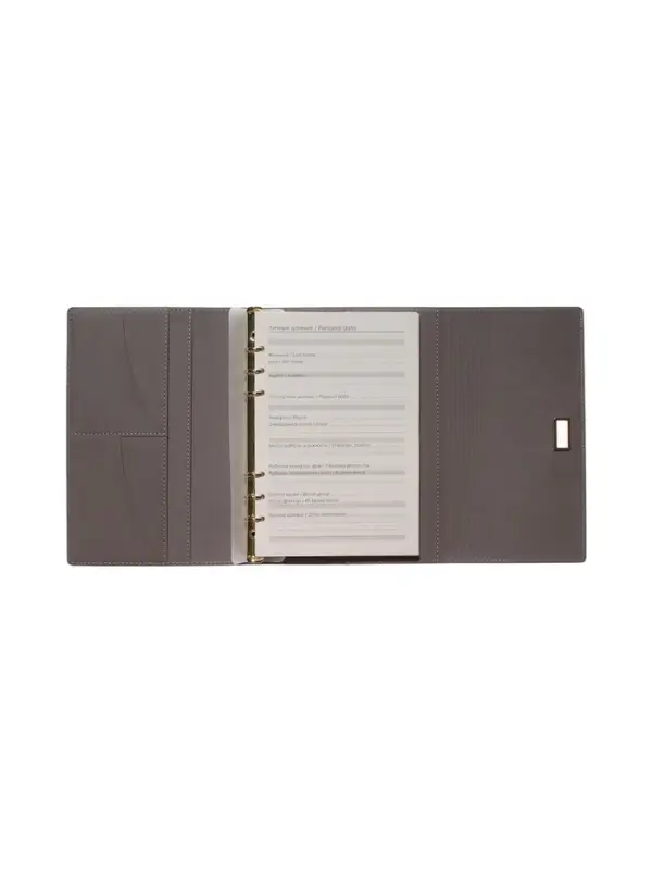 Органайзер на кольцах, А5, с клапаном, 80л, линия, к/зам, с ручкой, Серо-синий Органайзер на кольцах, А5, с клапаном, 80л, линия, к/зам, с ручкой, Серо-синий