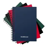 Тетрадь на спирали ErichKrause. Classic А6, 60 листов, в клетку, пластиковая обложка, блок офсет, МИКС