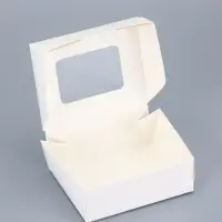 Контейнер навынос, с окном, белый, 10&times;8&times;3.5 см