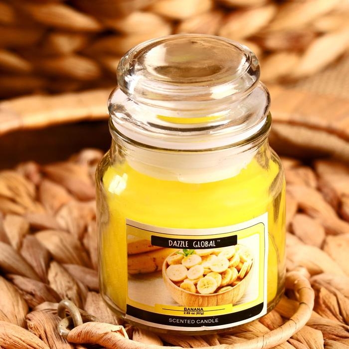 Свеча в банке Свеча в банке "Банан" 82 гр 6х9х9 см