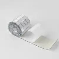 Зеркальная мозаика клеевая, 1&times;1 см, 4 ряда, 4 см, 1 м, цвет серебряный