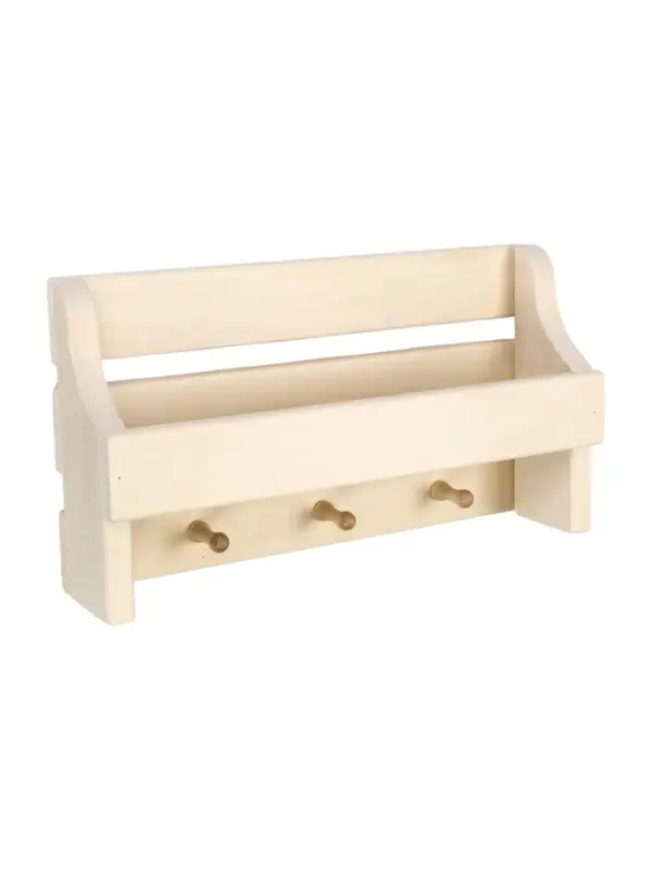 Полка - вешалка "Универсальная" 3 крючка 50х27х12 см