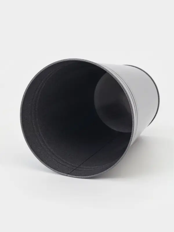 Вазон без ручек, 7 л, h=30 см, нержавеющая сталь, графитовый