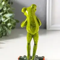 Фигурка полистоун лак &laquo;Лягуха заваривает чашечку кофе&raquo;, 7.5&times;6.2&times;15.2 см
