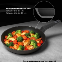 Сковорода 28 см Graphit-28F большая для индукционной плиты