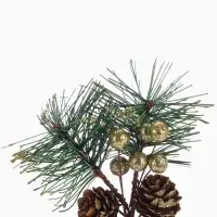 Еловая ветка новогодняя &laquo;Зимнее волшебство. Грёзы&raquo;, 15 см