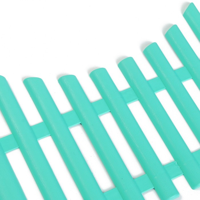 Ограждение декоративное, 30 × 300 см, 5 секций, пластик, бирюзовое, Greengo Ограждение декоративное, 30 × 300 см, 5 секций, пластик, бирюзовое, Greengo