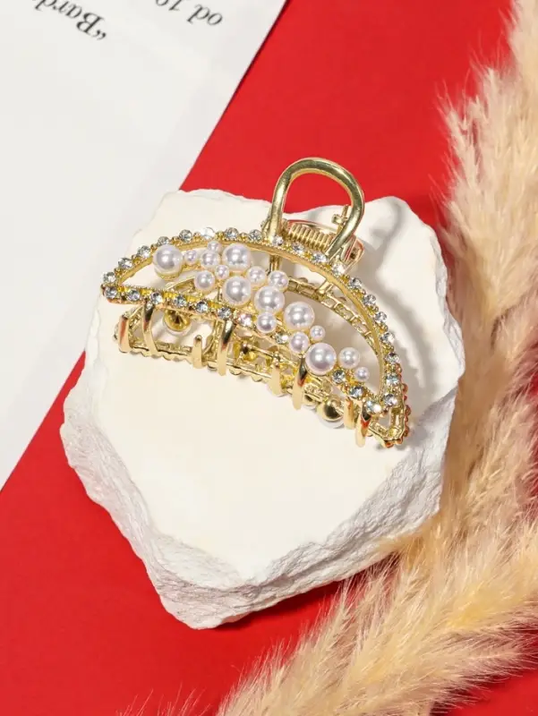 Крабик для волос &laquo;Абриль&raquo;, 6 см, золотистый