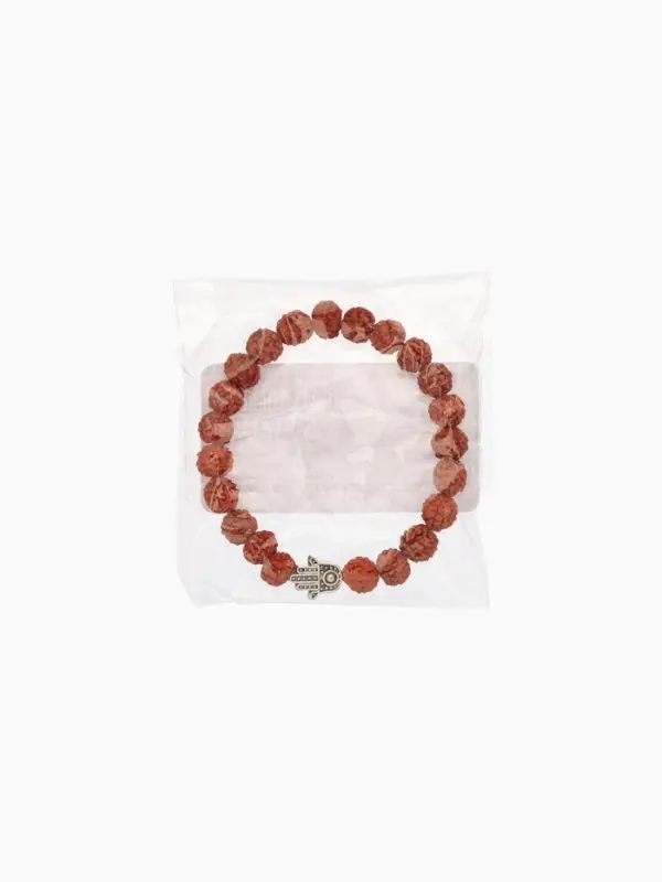 Браслет  Браслет "Хамса" рудракша, длина 18 см