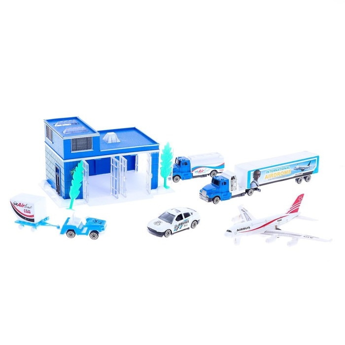 Набор игровой «Аэропорт» с металлическими машинами, МИКС Набор игровой «Аэропорт» с металлическими машинами, МИКС