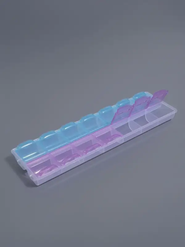 Органайзер для хранения мелочей, 14 ячеек, 21.5&times;6.5&times;2.3 см, МИКС