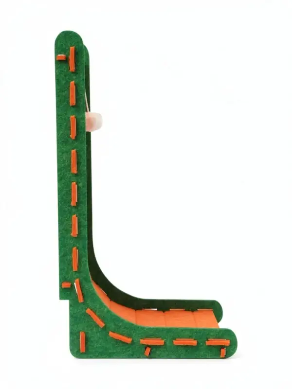 Когтеточка-лежанка &laquo;Пижон&raquo;, 60&times;27&times;30 см, с игрушкой, войлок, оранжевая