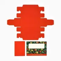 Коробка под 3 конфеты с ячейками &laquo;Новый год: Ёлочные шары&raquo;, 13&times;3&times;5.5 см