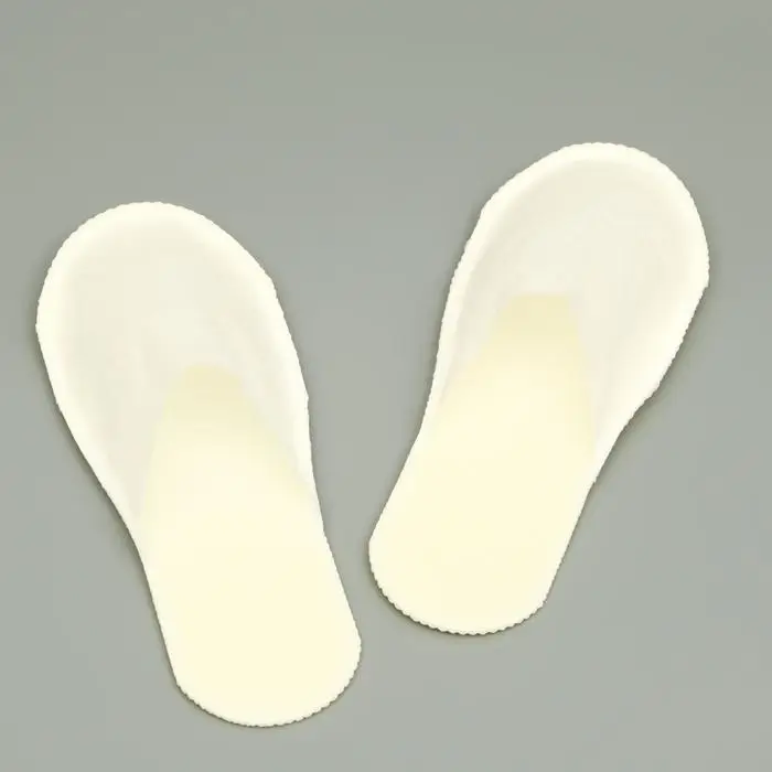 Одноразовые тапочки, Стандарт Лайт, молочные / белые, с закрытым мысом, 42 р. Одноразовые тапочки, Стандарт Лайт, молочные / белые, с закрытым мысом, 42 р.