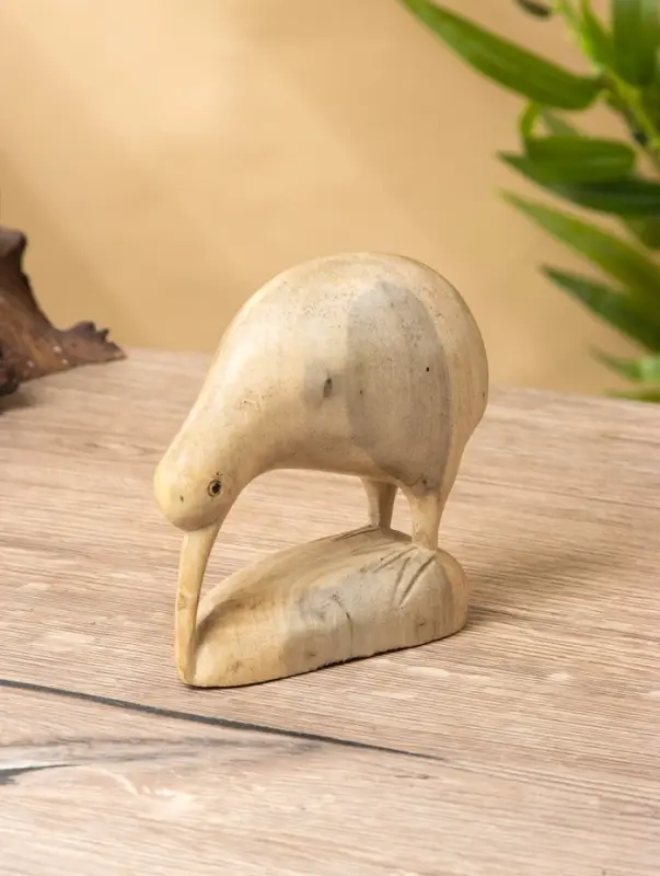 Сувенир "Птица Киви" дерево Суар, 10х5х9 см, цв. бежевый