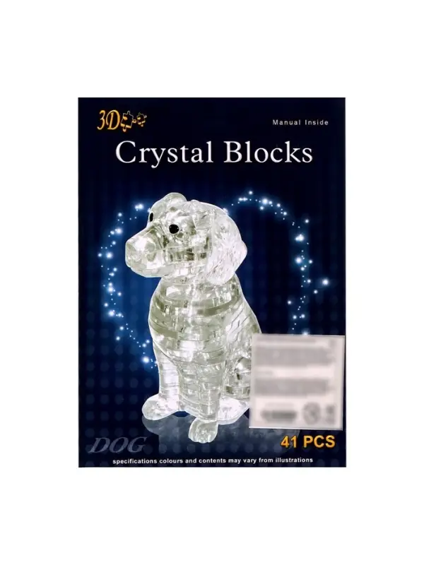 Пазл 3D кристаллический &laquo;Спаниель&raquo;, 41 деталь, МИКС