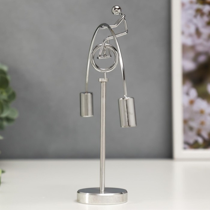 Маятник металл Маятник металл "Человечек-эквилибрист на колесе" 20,5х18х4,8 см